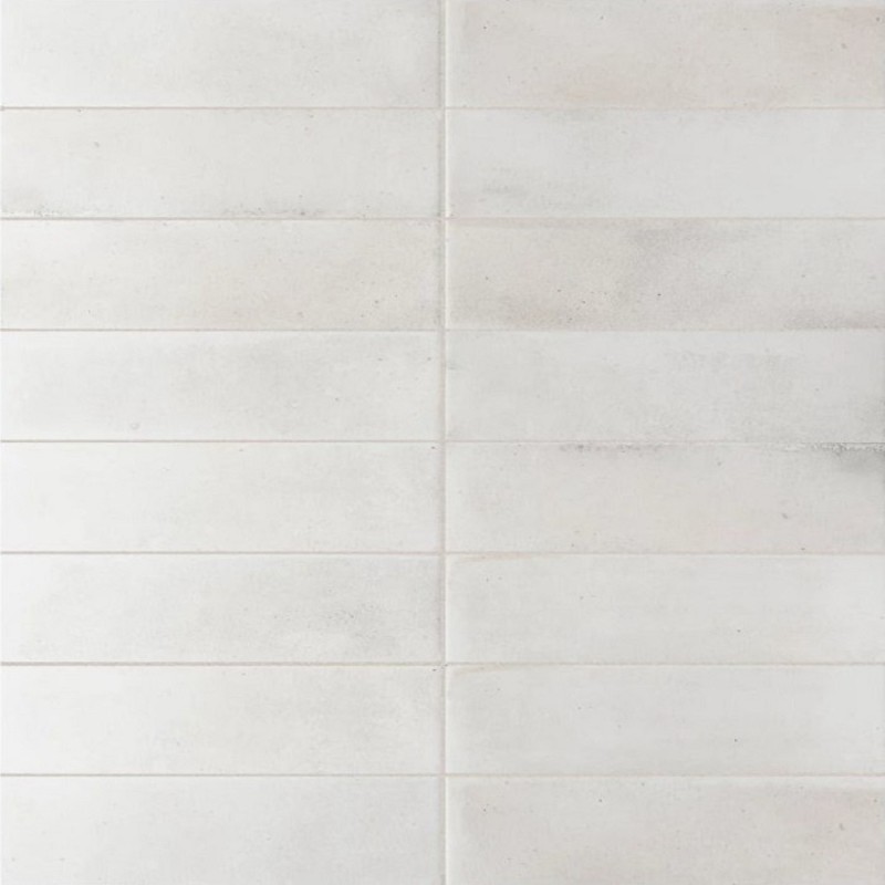 Zellige - Carrelage effet zellige 6x18,6cm RAKU WHITE