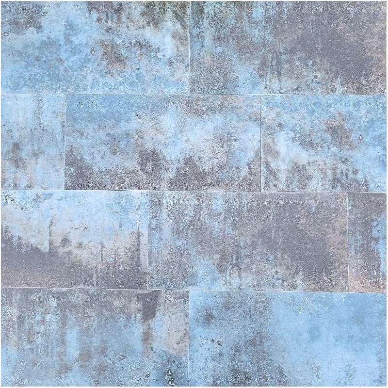 Carrelage - carrelage piscine ZAFIRO BLUE 30x60 rectifié effet métallique