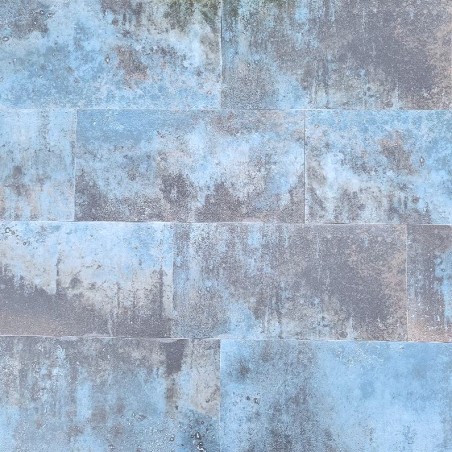 Echantillon - echantillon carrelage piscine ZAFIRO BLUE 30x60 rectifié effet métallique