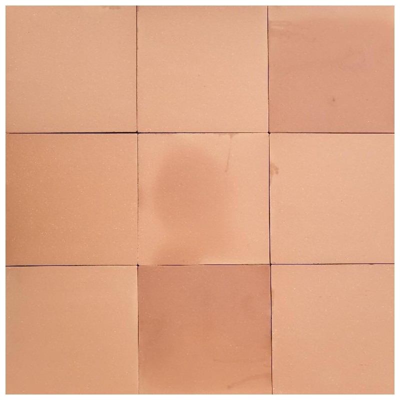 Echantillon - echantillon véritable terre cuite 30x30 cm couleur rouge