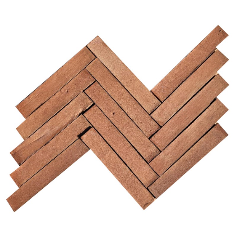 Terre cuite - Véritable briquette en terre cuite 5x29 cm rouge