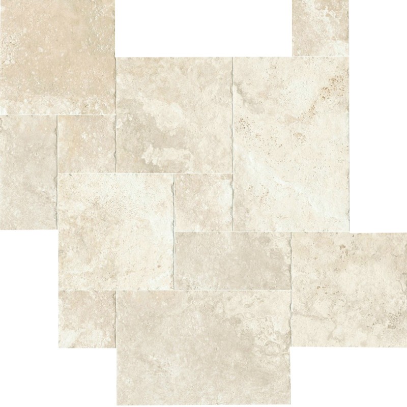 Effet pierre - carrelage crosscut cream multiformat imitation travertin antidérapant R11