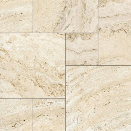 Echantillon - echantillon carrelage imitation travertin SIENA BEIGE multiformat antidérapant R10