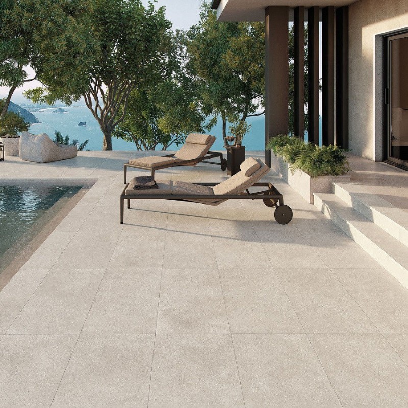 Effet pierre - carrelage effet pierre CLUNIA NATURAL 60x60 cm antidérapant R11