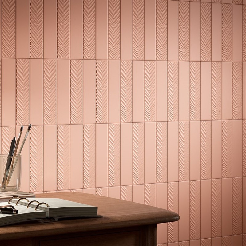 Zellige - carrelage DUST BLUSH DECOR 5x20 cm LIGNE ou CHEVRON