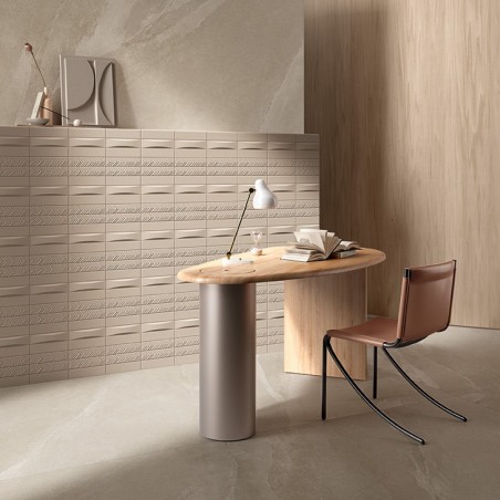 Zellige - carrelage DUST DOVE DECOR 5x20 cm LIGNE ou CHEVRON