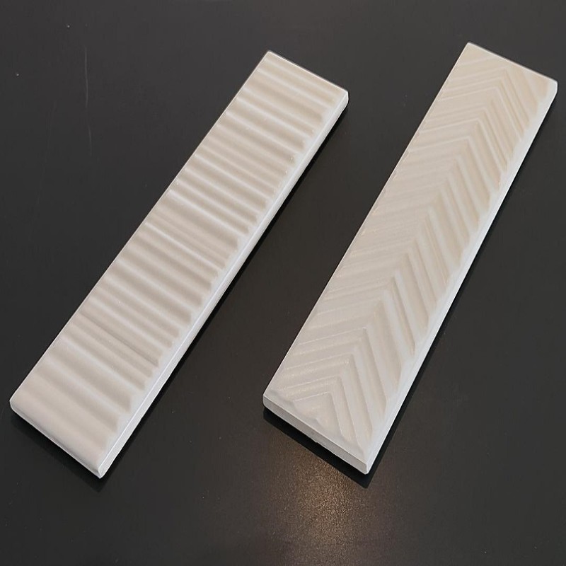 Zellige - carrelage DUST DOVE DECOR 5x20 cm LIGNE ou CHEVRON