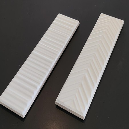 Echantillon - echantillon carrelage DUST ICE DECOR 5x20 cm LIGNE et CHEVRON