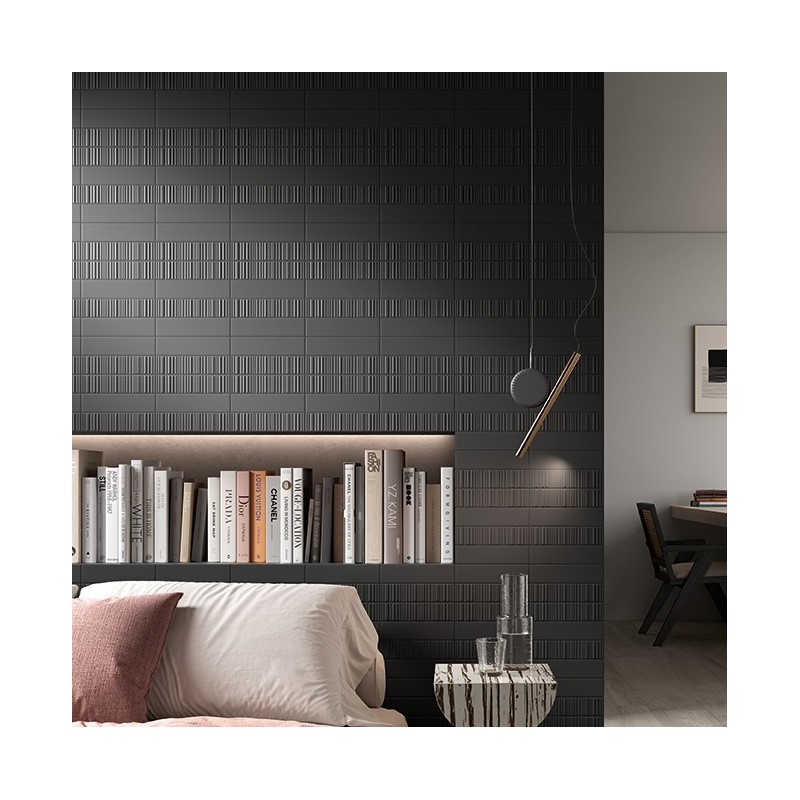 Zellige - carrelage DUST INK DECOR 5x20 cm LIGNE ou CHEVRON