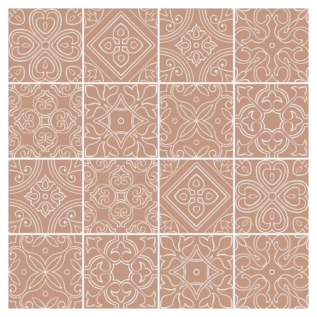 Echantillon - echantillon carrelage effet carreaux ciment 20 x 20 cm MIX BRICK