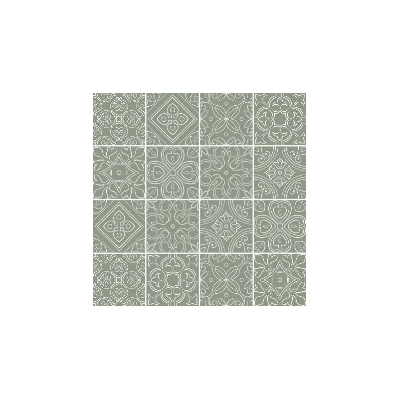 Carreaux ciment - carrelage effet carreaux ciment 20 x 20 cm MIX GREEN