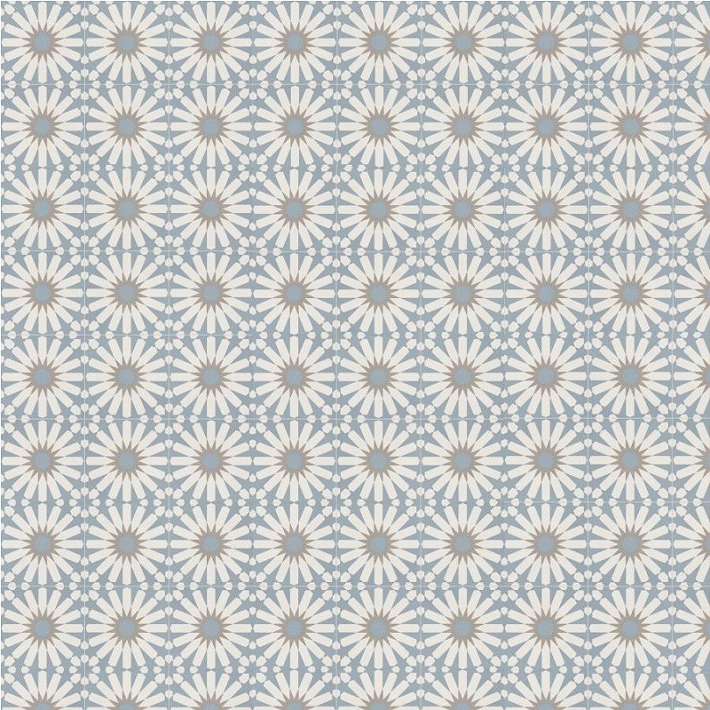 Carreaux ciment - carrelage imitation ciment 20x20 cm ETNIC A light blue