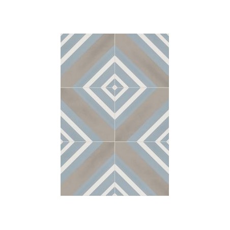 Echantillon - echantillon carrelage imitation ciment 20x20 cm GEO LIGHT BLUE