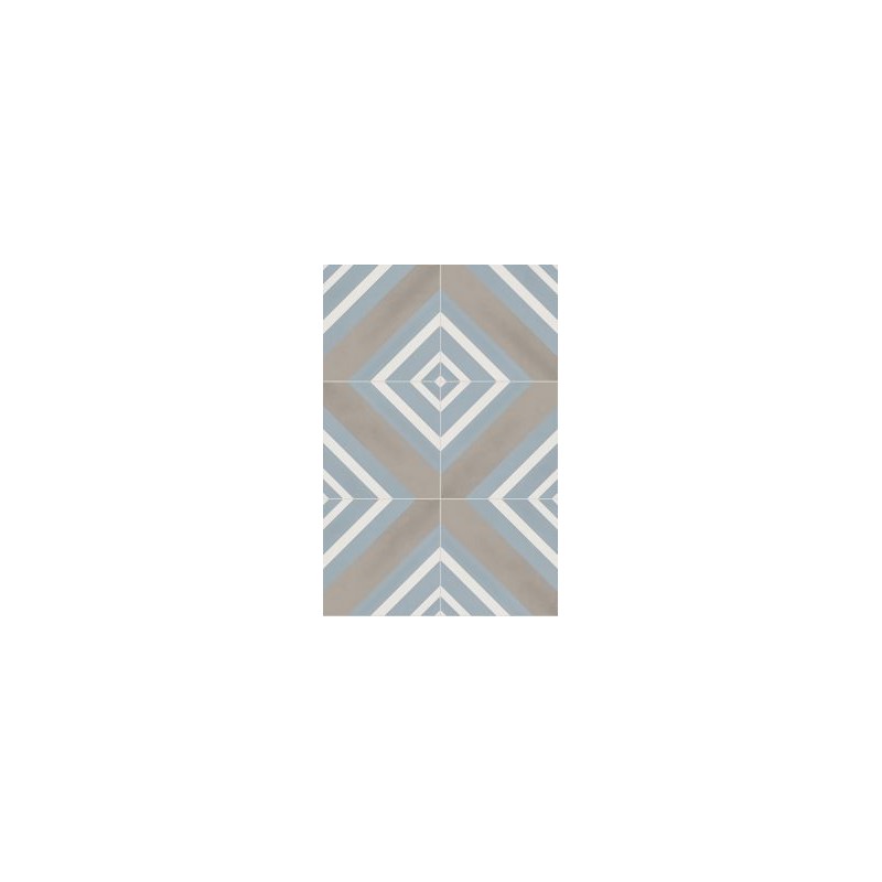 Echantillon - echantillon carrelage imitation ciment 20x20 cm GEO LIGHT BLUE