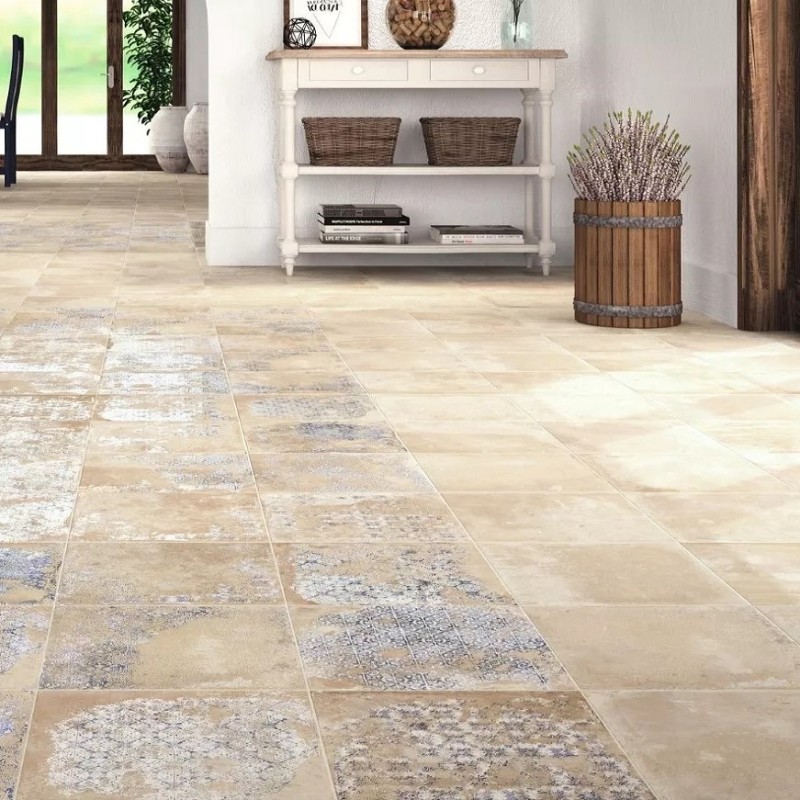 Terre cuite - Carrelage effet terre cuite 33,3 x 33,3 cm ANTIQUA BEIGE