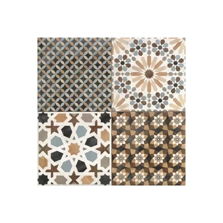 Echantillon - echantillon carrelage imitation carreau ciment 44x44 cm casablanca MIX