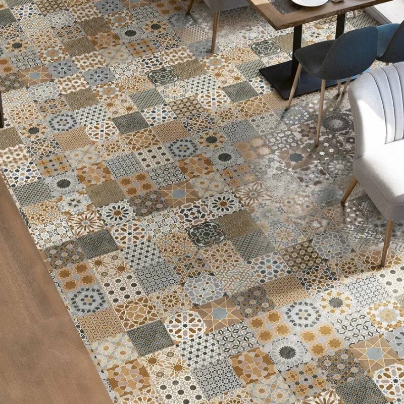 Carreaux ciment - carrelage imitation carreau ciment 44x44 cm casablanca MIX