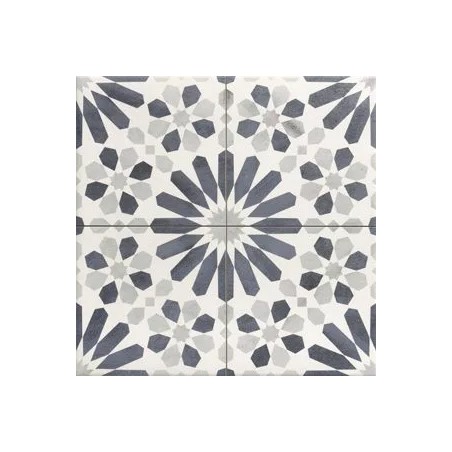 Echantillon - echantillon carrelage imitation carreau ciment 44x44 cm casablanca blue