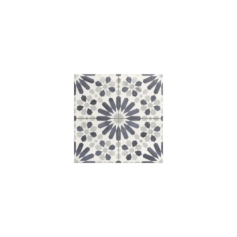 Echantillon - echantillon carrelage imitation carreau ciment 44x44 cm casablanca blue