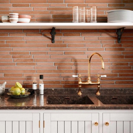 Plaquette de parement - carrelage parement 15x45 cm AMSTERDAM COTTO effet brique