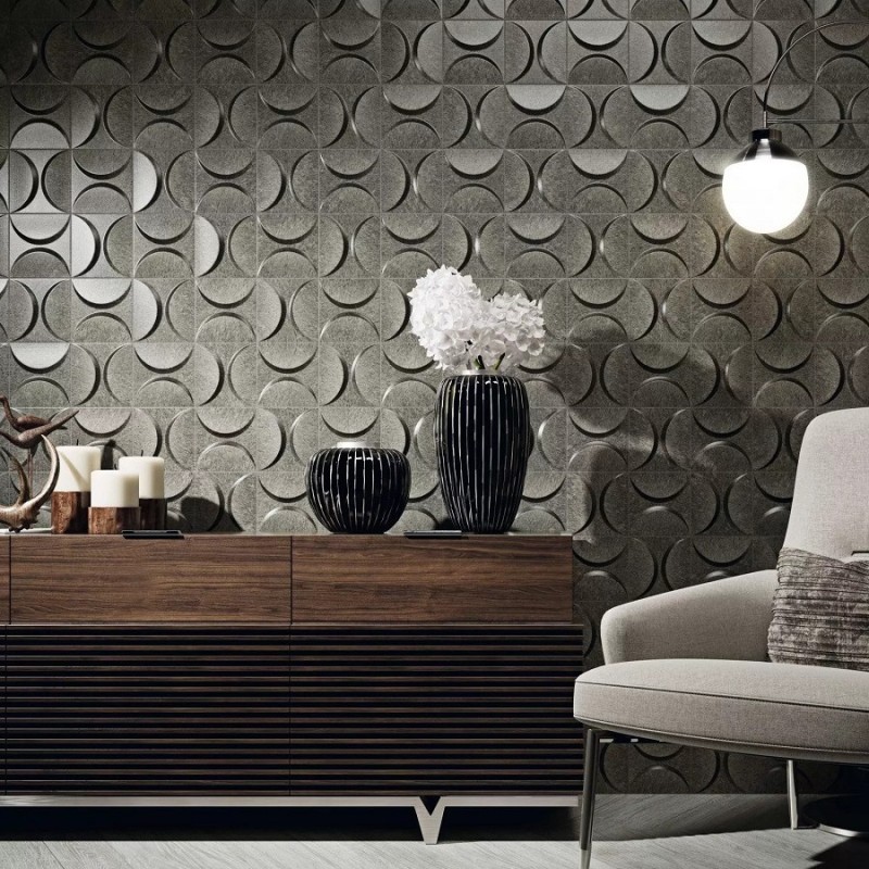 Carrelage 3D relief - carrelage 3D IRON 33x33 cm effet métallique