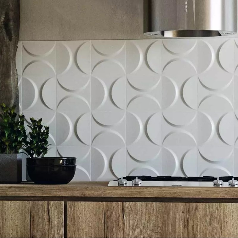 Carrelage 3D relief - carrelage 3D WHITE 33x33 cm