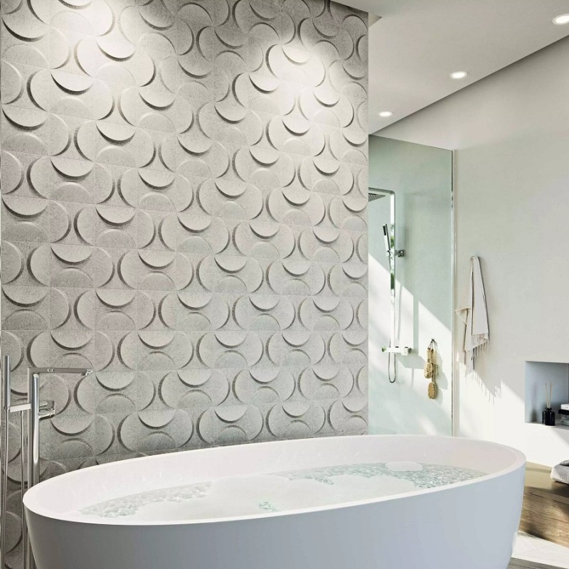 Carrelage 3D relief - carrelage 3D ZINC 33x33 cm effet métallique