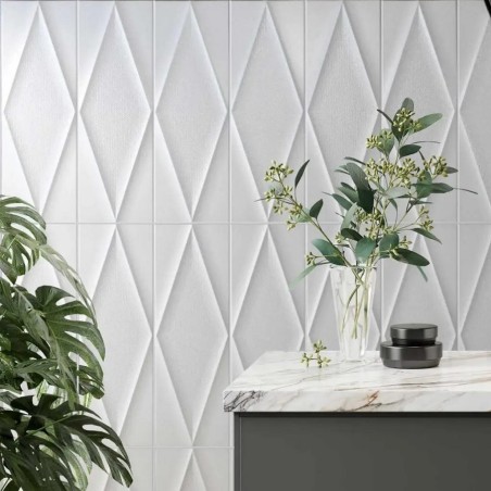 Carrelage 3D relief - carrelage 3D DECO PEARL 15x45 cm effet métallique