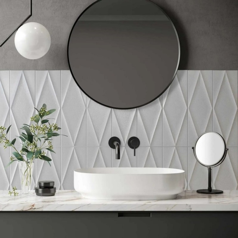 Carrelage 3D relief - carrelage 3D DECO PEARL 15x45 cm effet métallique