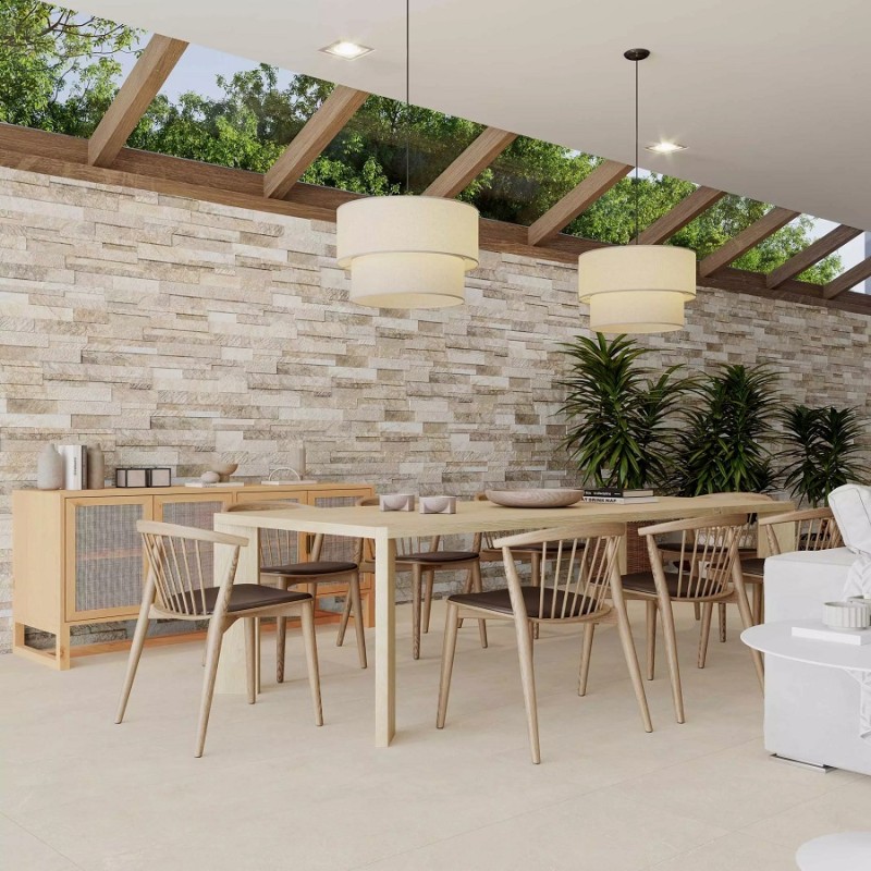 Plaquette de parement - carrelage parement PIETRA BEIGE 31x56 cm effet pierre