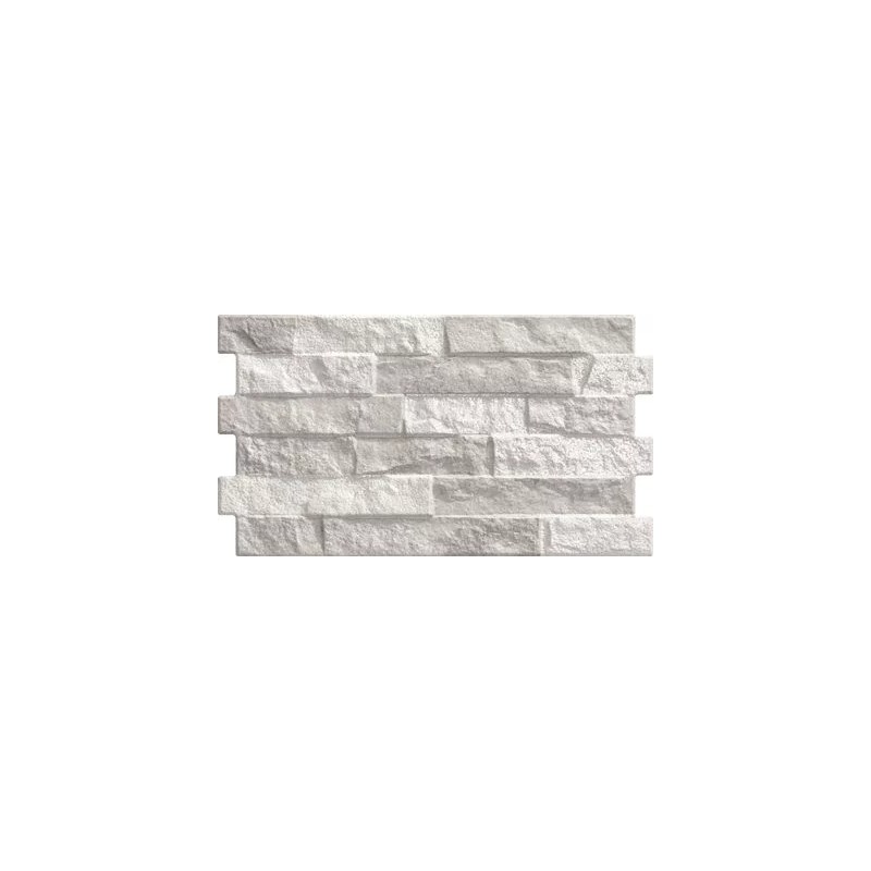 Plaquette de parement - carrelage parement RIOJA WHITE 31x56 cm effet métallique