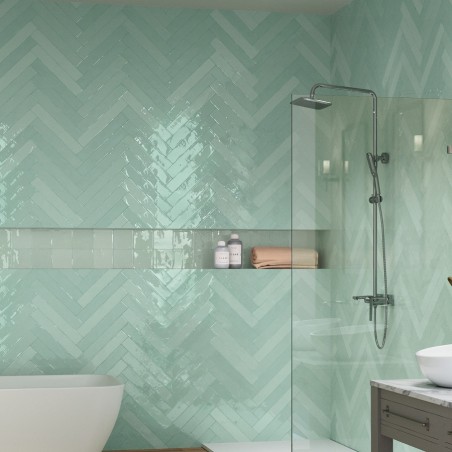 Zellige - Carrelage effet zellige 6,5x39,6cm FADO ACQUA