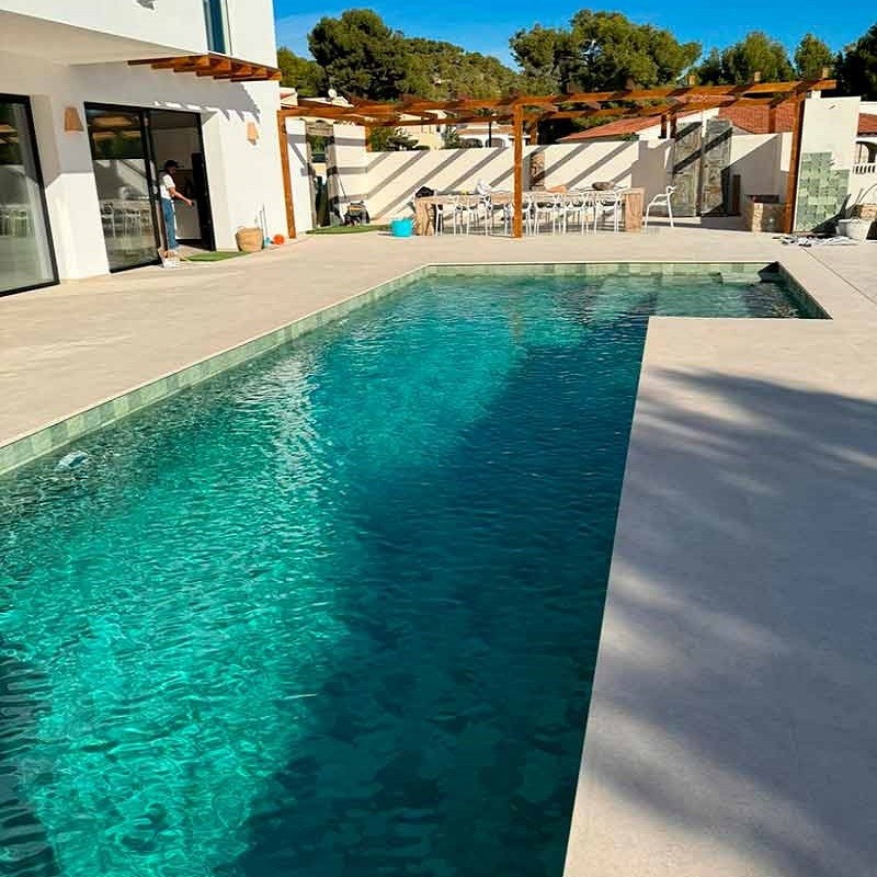 Carrelage - carrelage piscine BALI GREEN 15x15 cm imitation pierre de bali