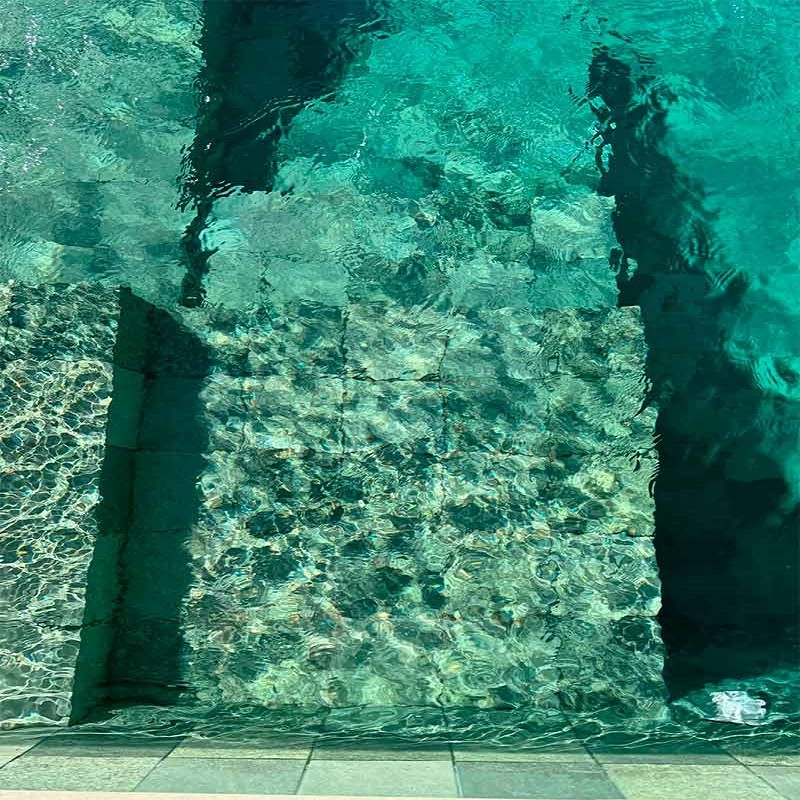 Carrelage - carrelage piscine BALI GREEN 15x15 cm imitation pierre de bali