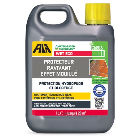 Entretien - Protecteur ANTI-TACHES FILA WET ECO 1L pour terre cuite et bejmat effet mouillé