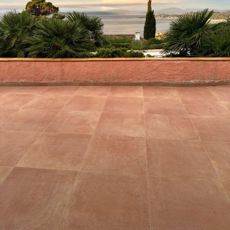 Echantillon - echnatillon carrelage TEMPO BLUSH 90x90 cm antidérapant imitation terre cuite