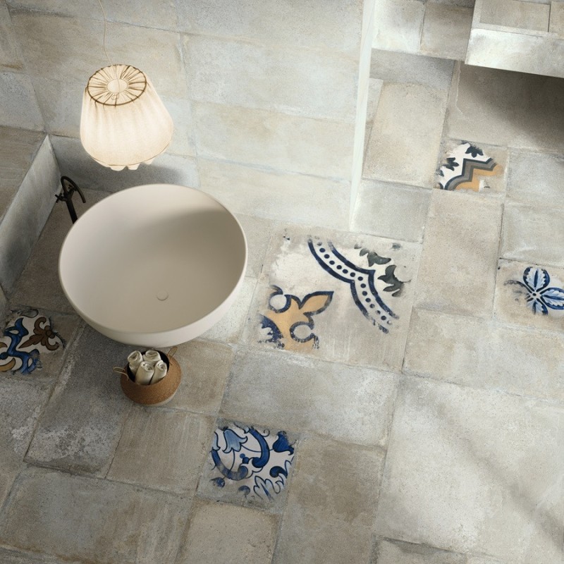 Terre cuite - Carrelage imitation terre cuite 120x120cm CASALE ECRU