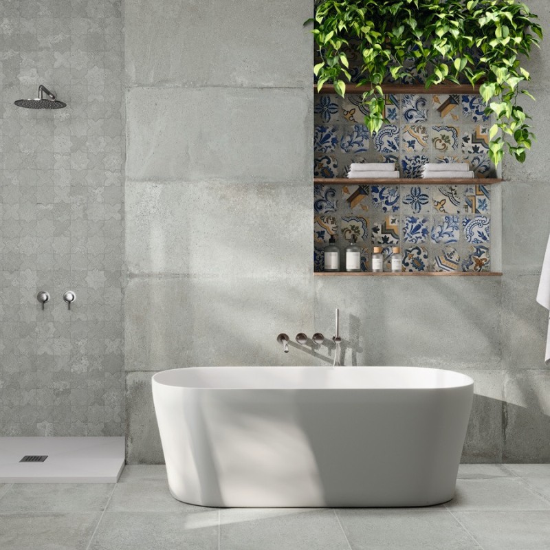 Terre cuite - Carrelage imitation terre cuite 120x120cm CASALE CENERE