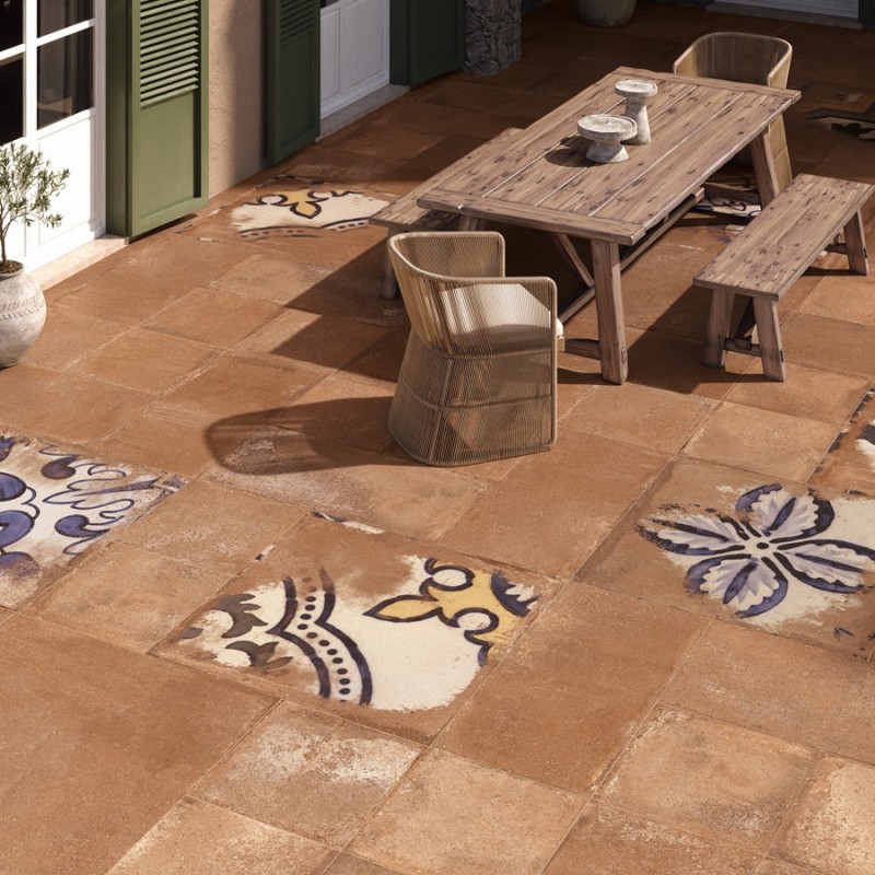 Terre cuite - Carrelage imitation terre cuite 60x120cm CASALE COTTO antidérapant