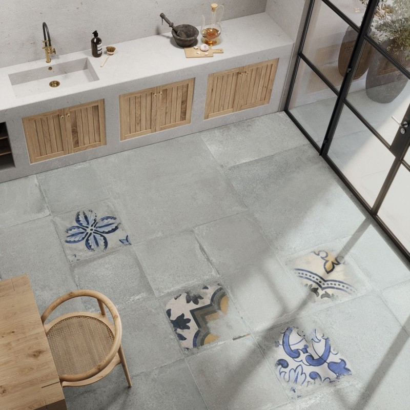 Terre cuite - Carrelage imitation terre cuite 90x90cm CASALE CENERE