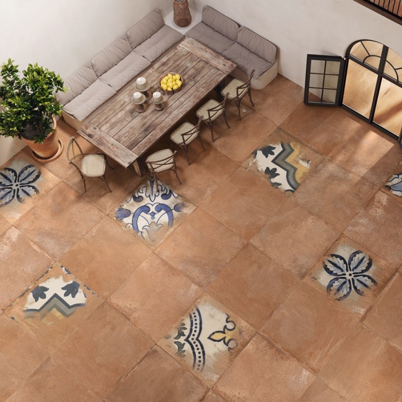 Terre cuite - Carrelage imitation terre cuite 90x90cm CASALE COTTO