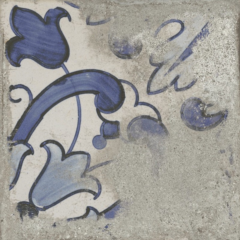 Carreaux ciment - carrelage décor imitation carreaux ciment vieilli 60x60 cm CASALE CENERE