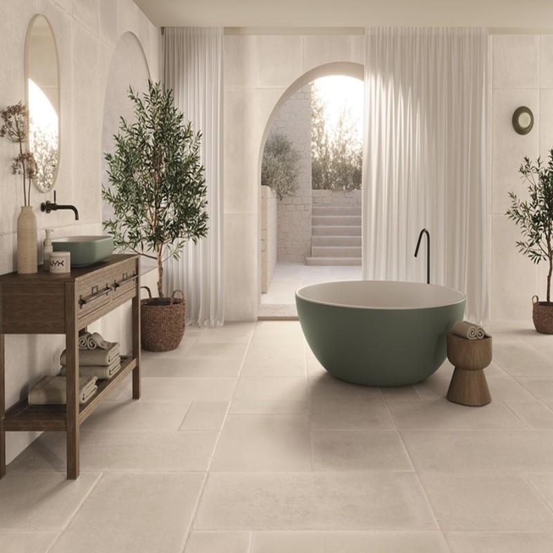 Terre cuite - Carrelage CLOS BIANCO 60x120cm imitation terre cuite