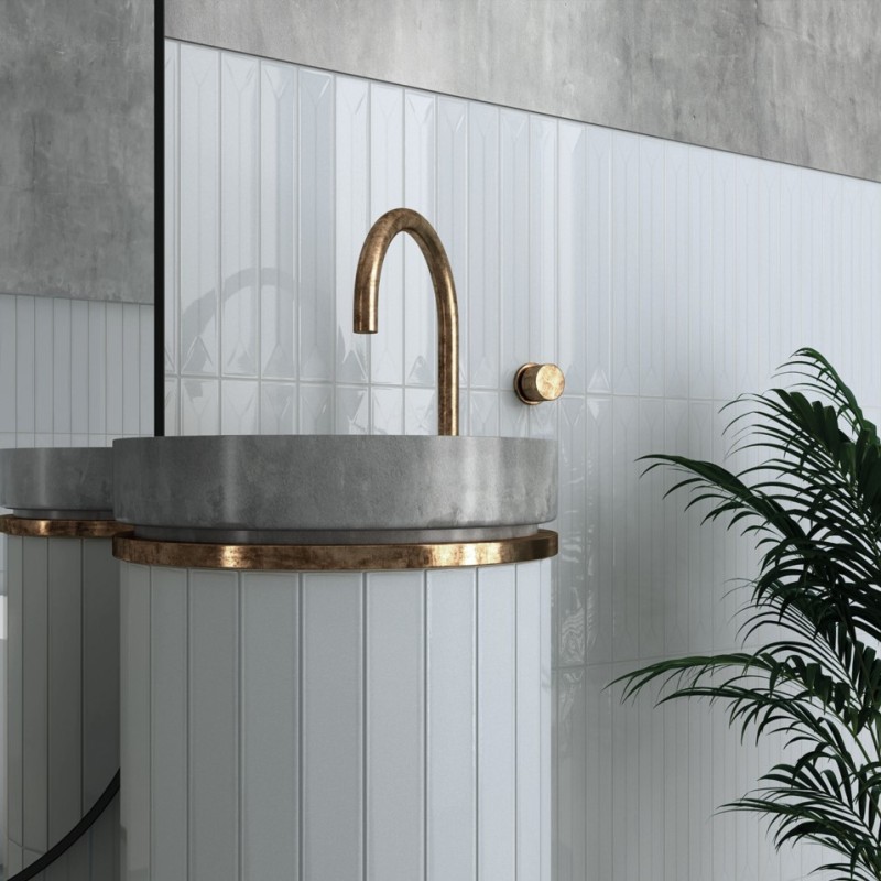 Zellige - Carrelage effet zellige 5x40 cm VITRAL SKY