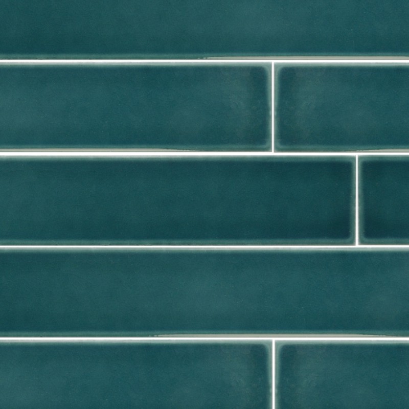 Zellige - Carrelage effet zellige 5x40 cm VITRAL PETROL REACTIVE