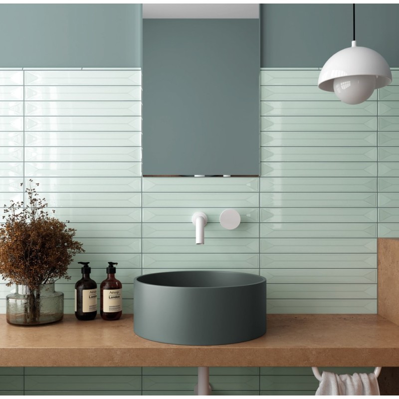 Zellige - Carrelage effet zellige 5x40 cm VITRAL AXIS MINT