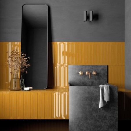 Zellige - Carrelage effet zellige 5x40 cm VITRAL AXIS HONEY REACTIVE