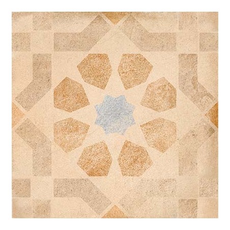 Echantillon - Echantillon carrelage imitation carreaux ciment vieilli 30x30cm Kemble Multicolor