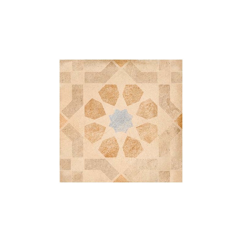 Echantillon - Echantillon carrelage imitation carreaux ciment vieilli 30x30cm Kemble Multicolor