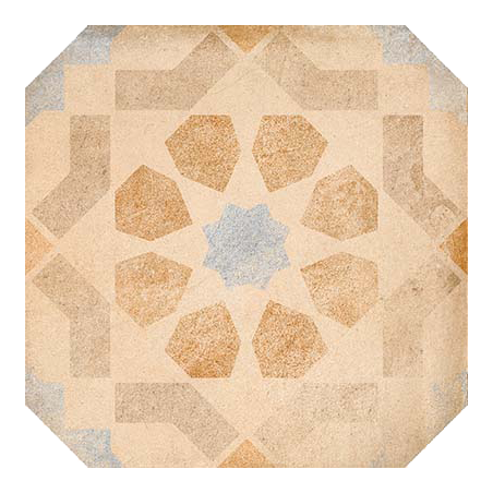 Echantillon - Echantillon carrelage imitation carreaux ciment vieilli 20x20cm Turgis Multicolor